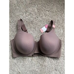 Cacique NWT Bra 42F Lightly Lined Balconette Modern Luxe Mauve Purple Brown